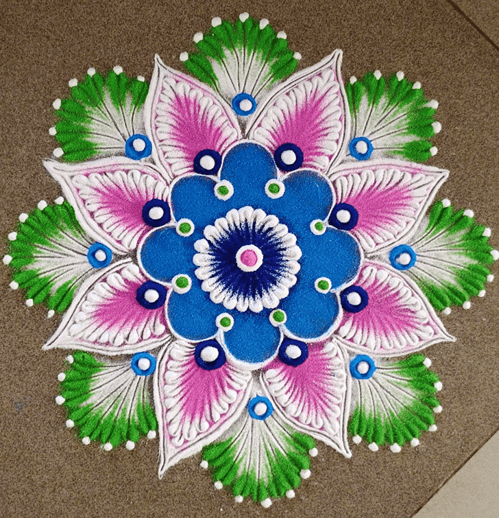 Ideal Magha Purnima Rangoli