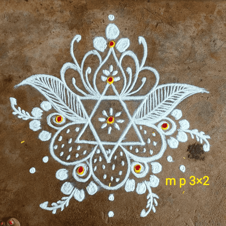 Magnetic Magha Purnima Rangoli