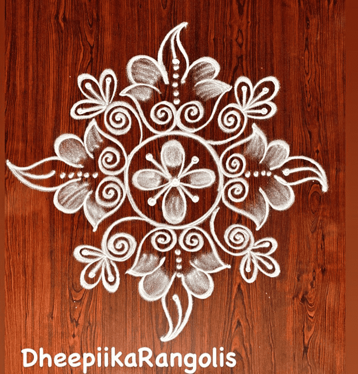 Pleasing Magha Purnima Rangoli