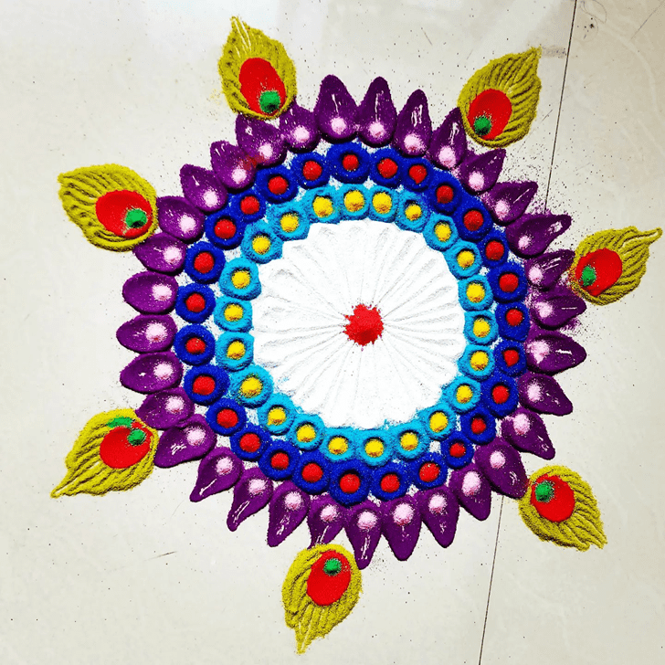 Refined Magha Purnima Rangoli