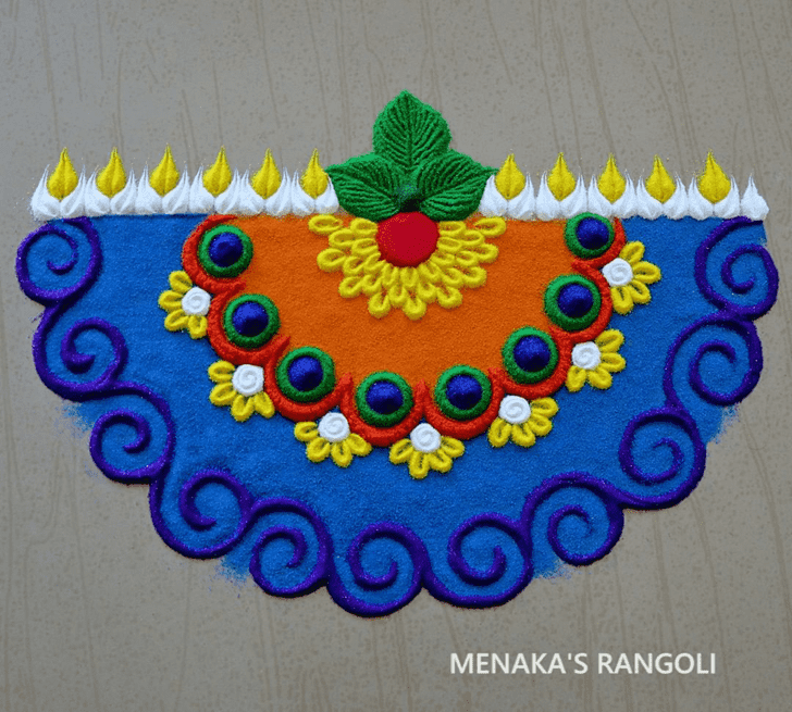 Resplendent Magha Purnima Rangoli