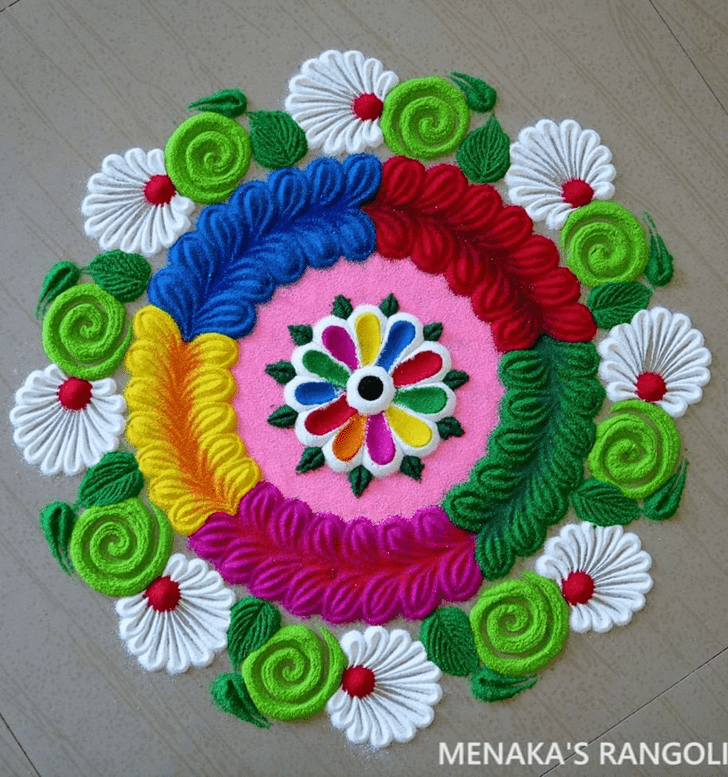 Stunning Magha Purnima Rangoli