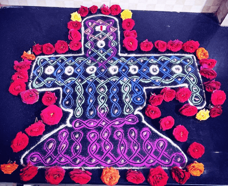 Inviting Maha Shivaratri Rangoli