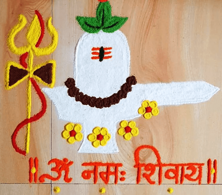 Enthralling Mahadev Rangoli