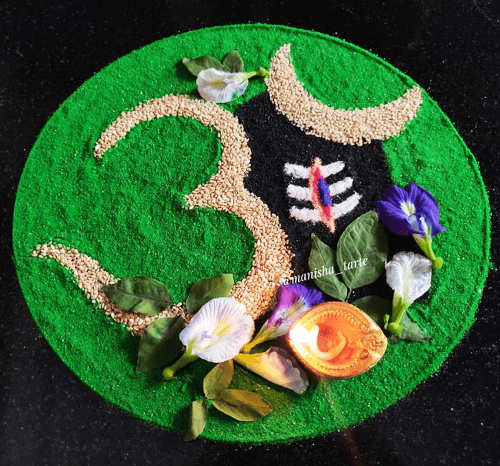 Exquisite Mahadev Rangoli