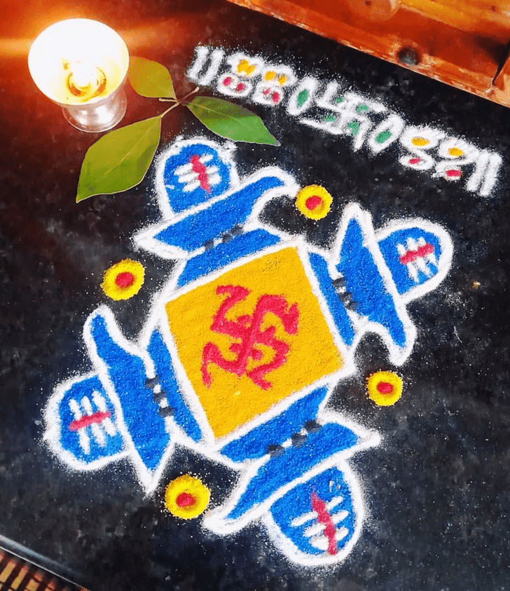 Fine Mahadev Rangoli