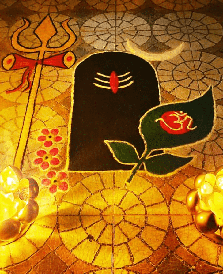 Graceful Mahadev Rangoli