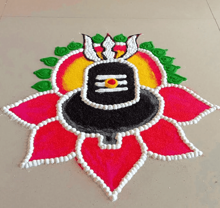 Mesmeric Mahadev Rangoli