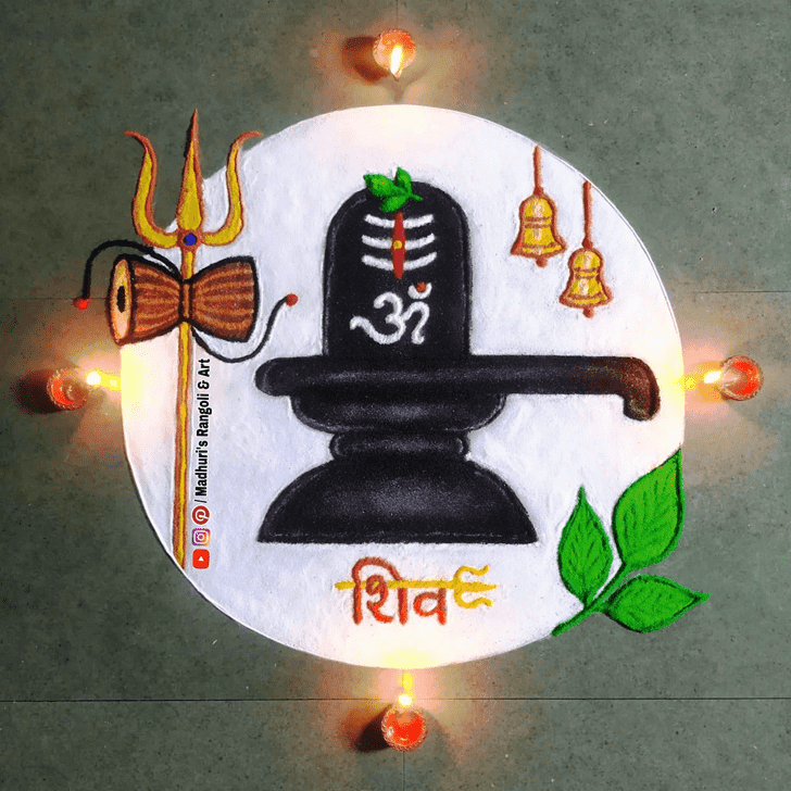 Resplendent Mahadev Rangoli