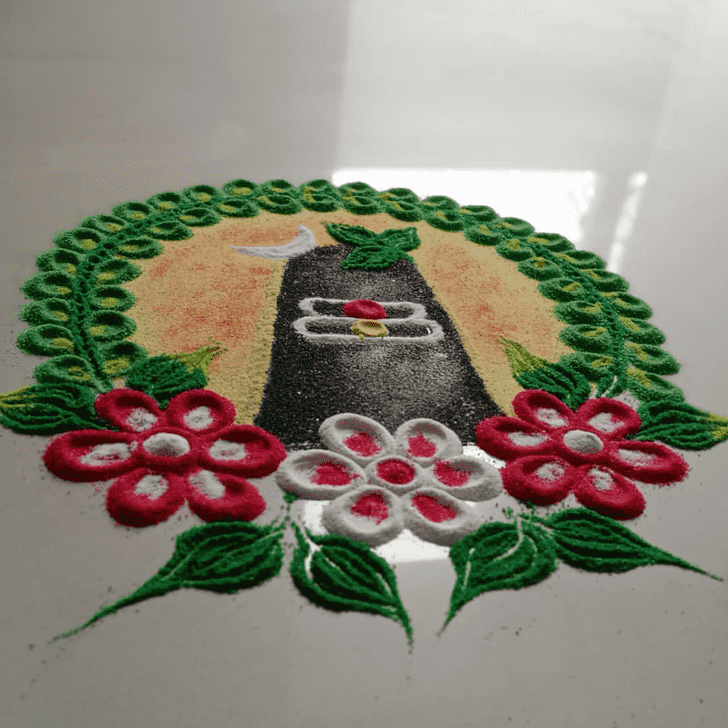 Slightly Mahadev Rangoli