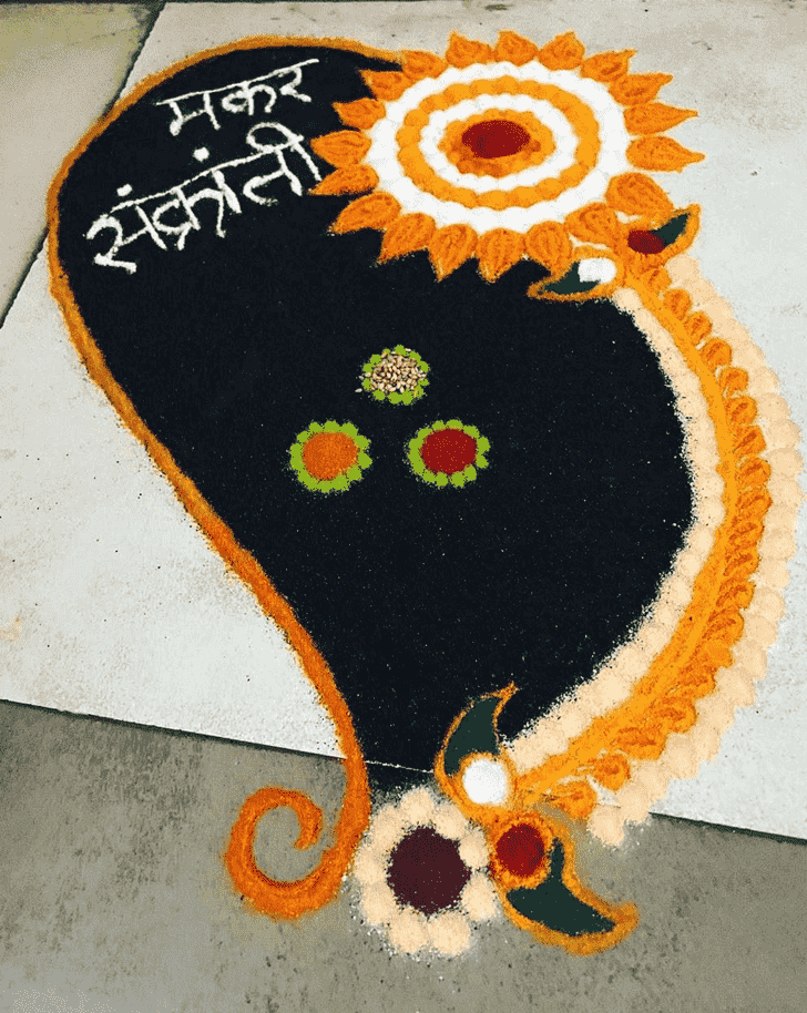 Ravishing Makar Sankranti Rangoli