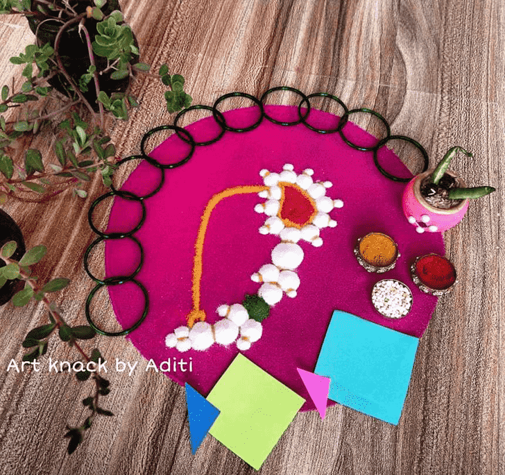 Shapely Makar Sankranti Rangoli