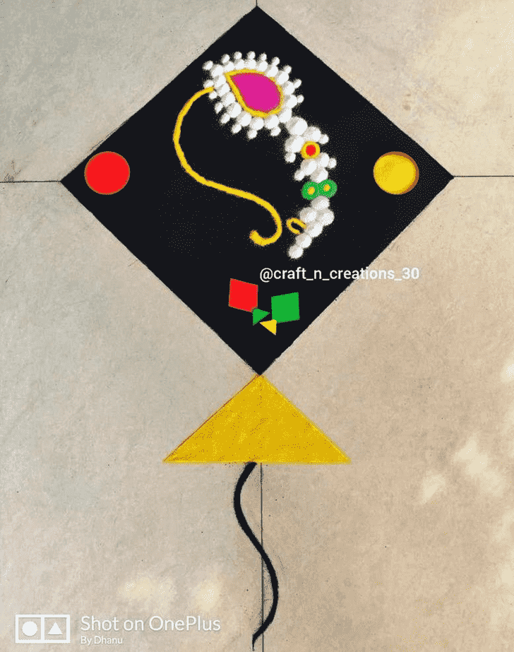 Slightly Makar Sankranti Rangoli