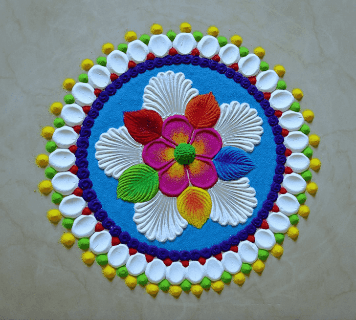 Comely Margashirsha Amavasya Rangoli