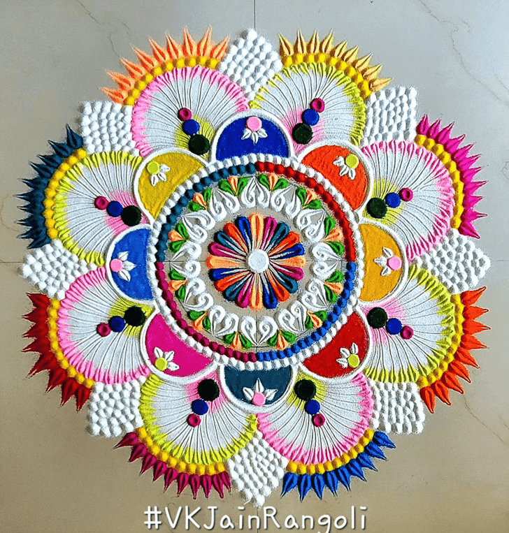 Delightful Margashirsha Amavasya Rangoli