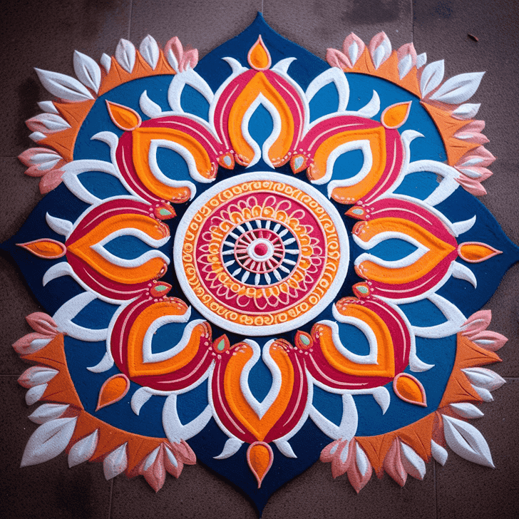 Elegant Margashirsha Amavasya Rangoli