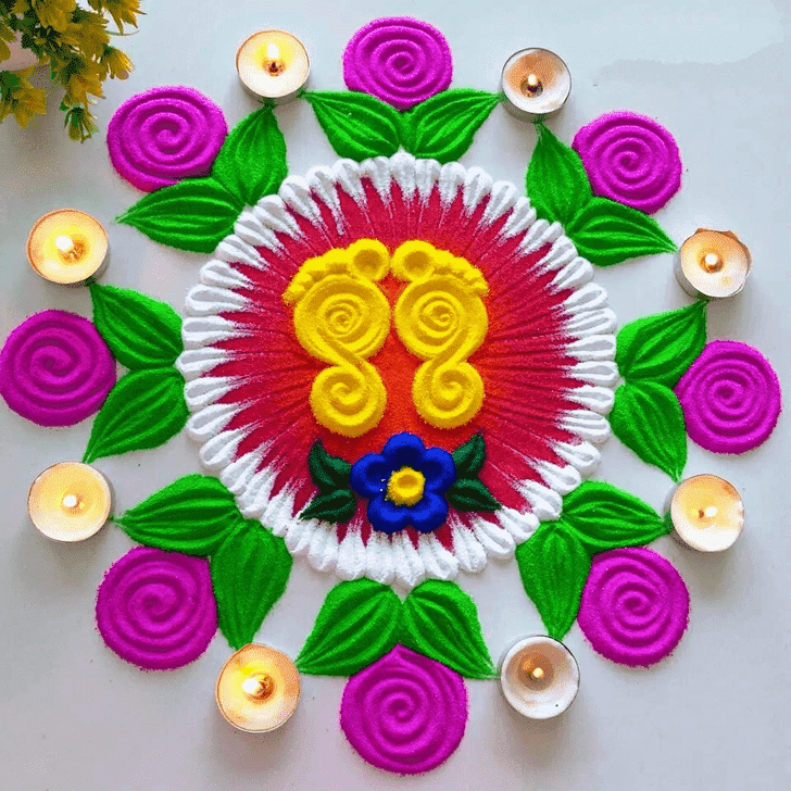 Nice Margashirsha Amavasya Rangoli