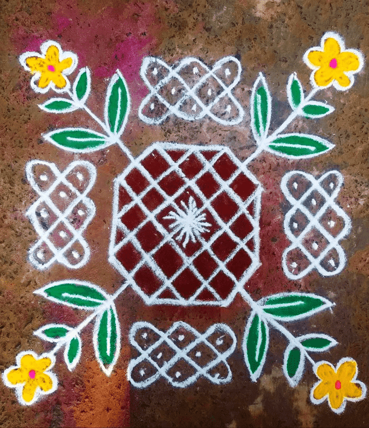 Radiant Margashirsha Amavasya Rangoli