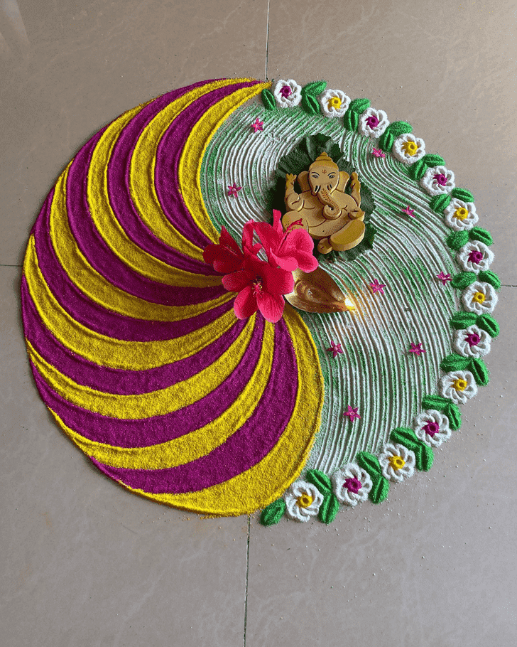 Refined Margashirsha Amavasya Rangoli