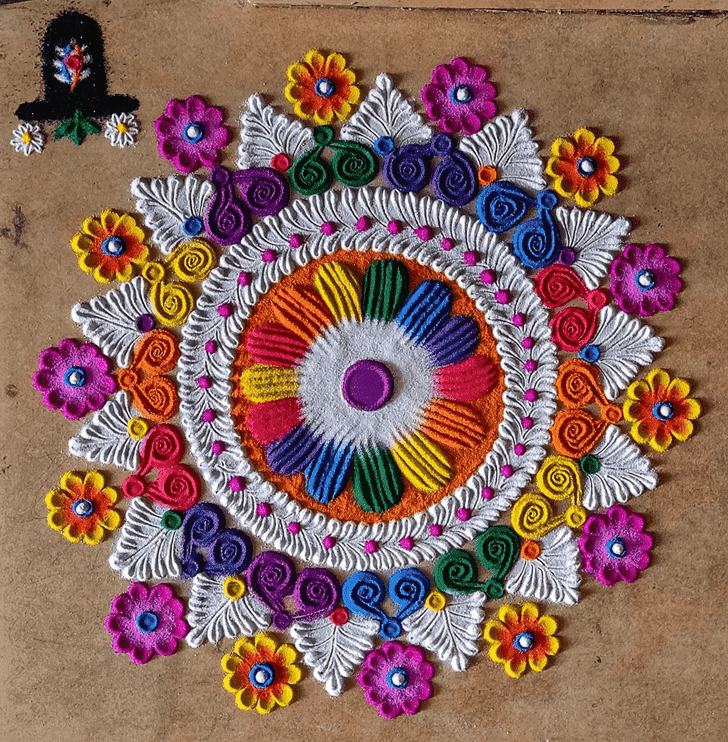 Splendid Margashirsha Amavasya Rangoli