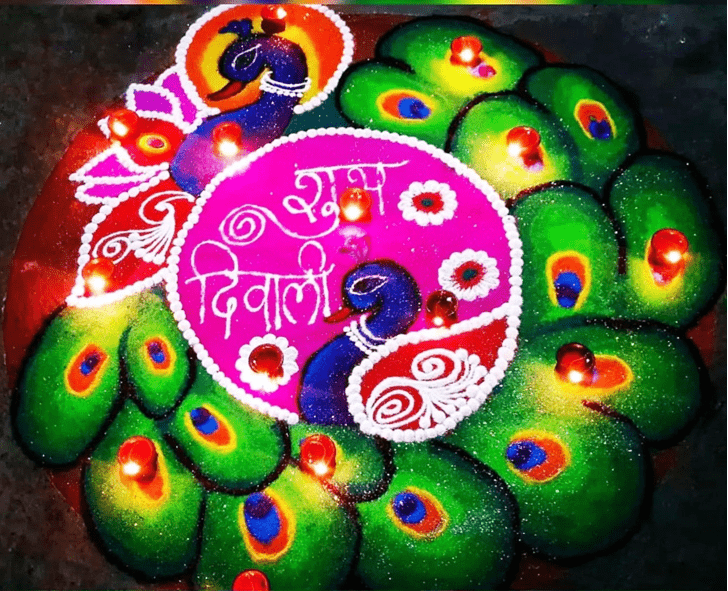 Good Looking Mayur Rangoli