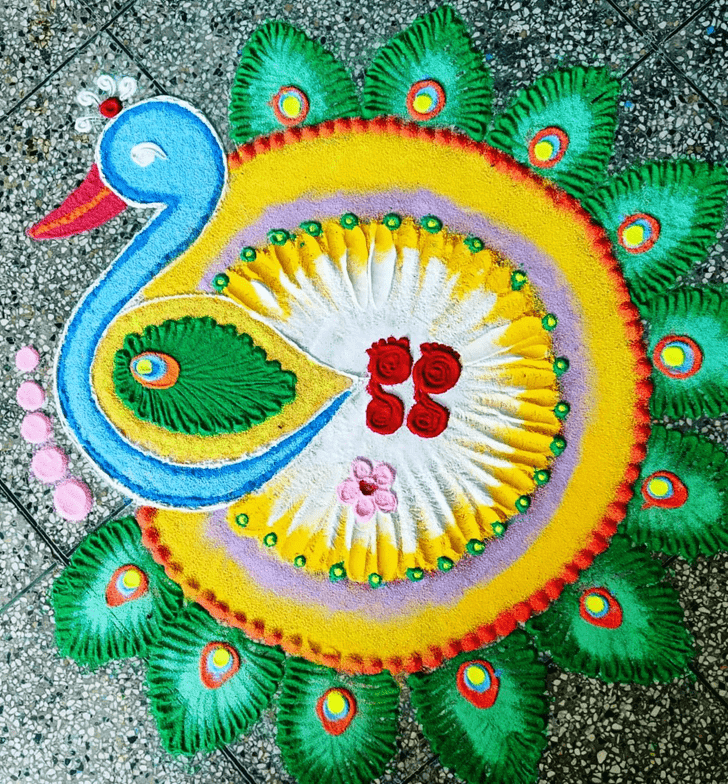 Radiant Mayur Rangoli