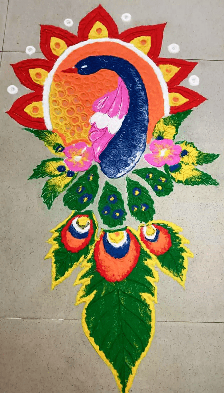 Slightly Mayur Rangoli