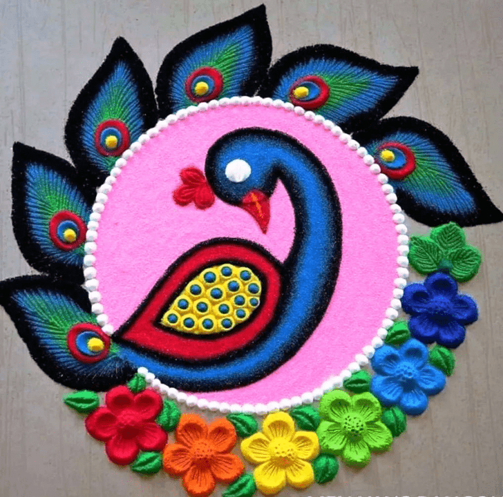 Splendid Mayur Rangoli