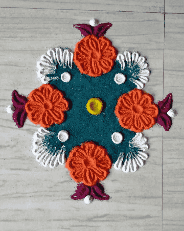 Dazzling Meena Sankranti Rangoli