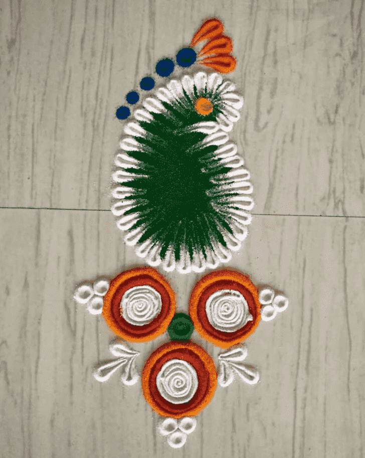 Delicate Meena Sankranti Rangoli