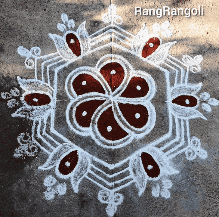 Enticing Meena Sankranti Rangoli