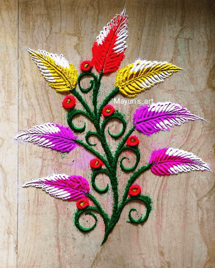 Excellent Meena Sankranti Rangoli