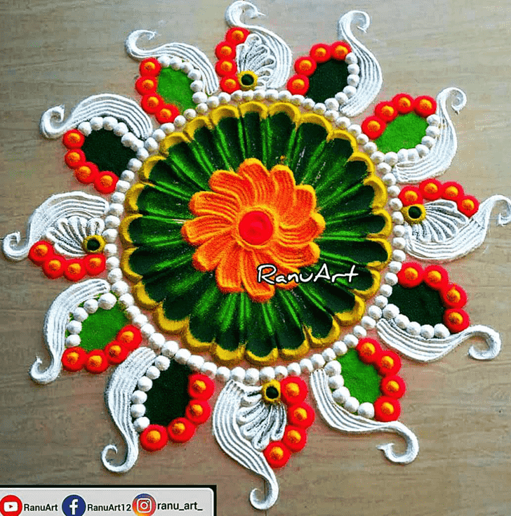 Gorgeous Meena Sankranti Rangoli