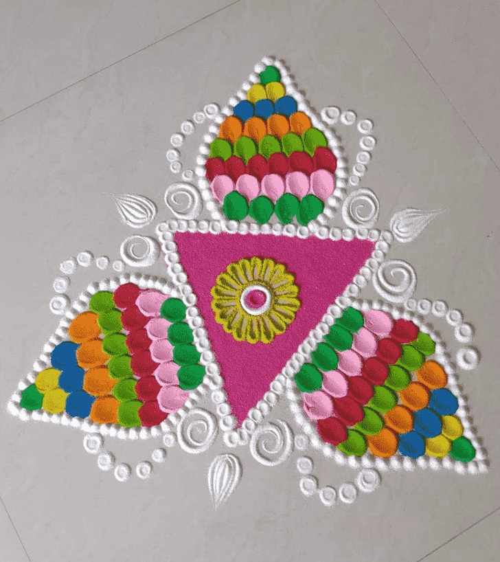 Lovely Meena Sankranti Rangoli Design