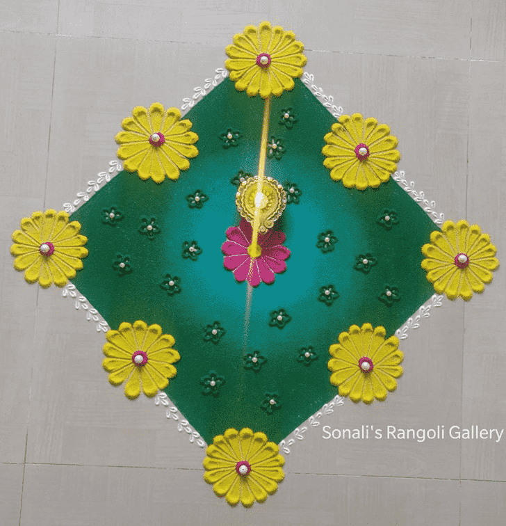 Pretty Meena Sankranti Rangoli