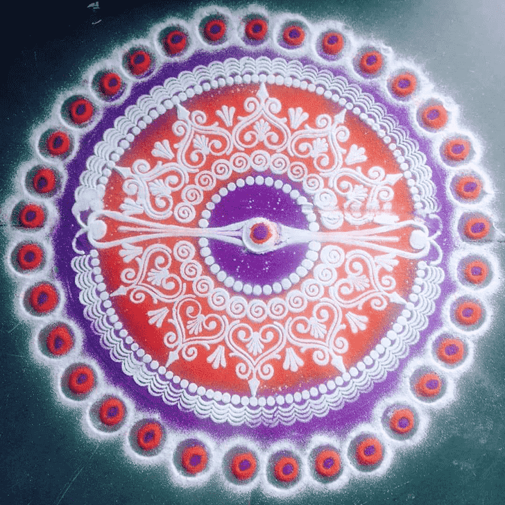 Ravishing Meena Sankranti Rangoli