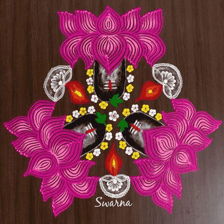 Resplendent Meena Sankranti Rangoli