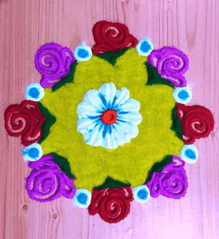 Superb Meena Sankranti Rangoli