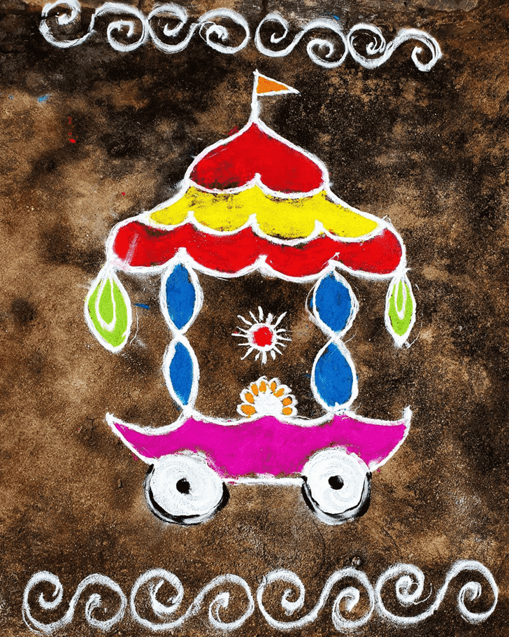 Admirable Mesha Sankranti Rangoli Design