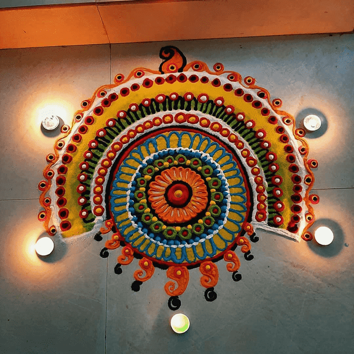 Bewitching Mesha Sankranti Rangoli