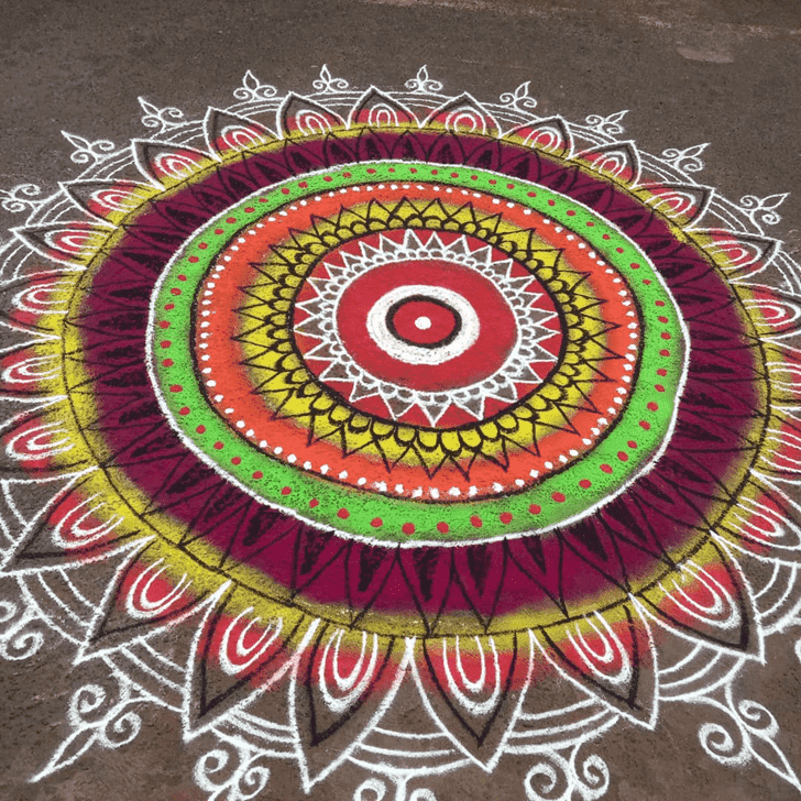 Classy Mesha Sankranti Rangoli