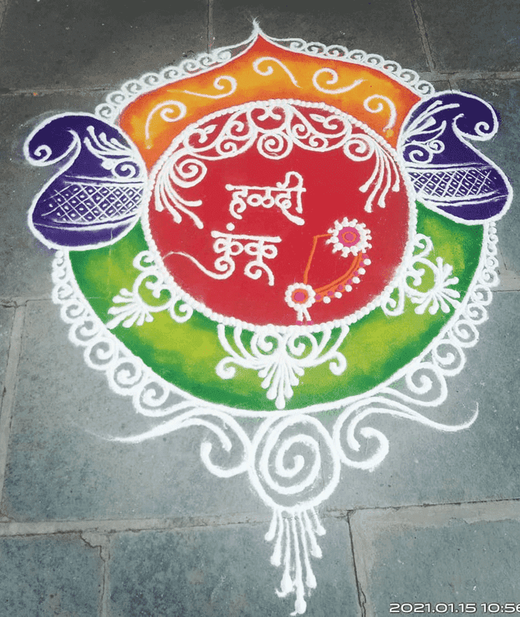 Comely Mesha Sankranti Rangoli