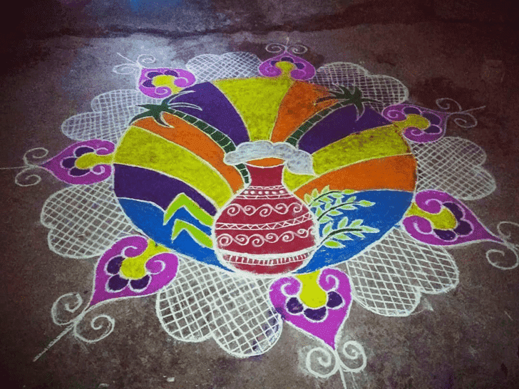 Hard Mesha Sankranti Rangoli