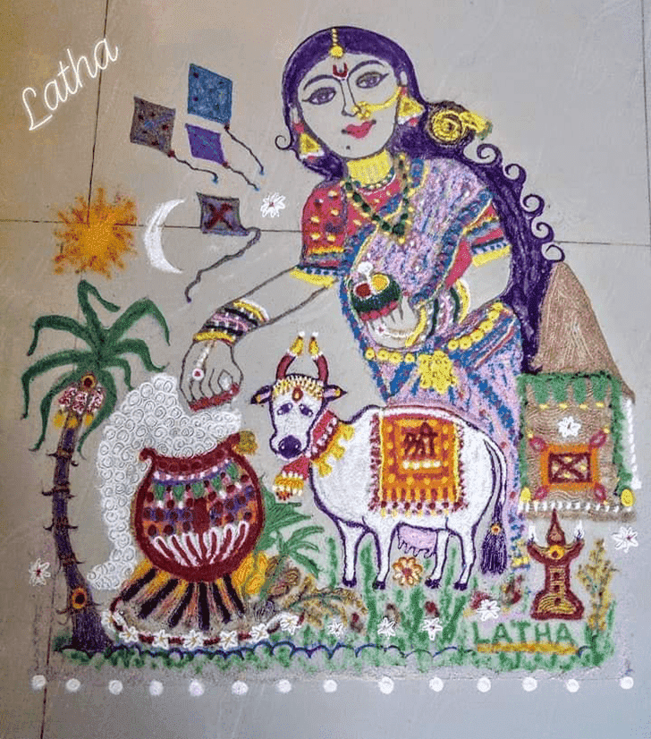 Enthralling Mesha Sankranti Rangoli