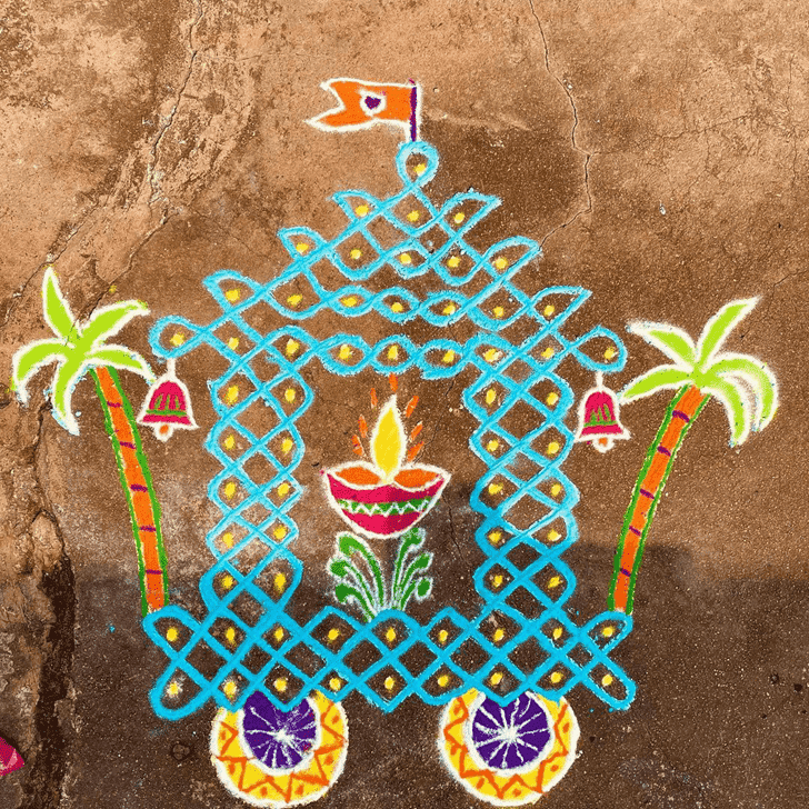 Gorgeous Mesha Sankranti Rangoli