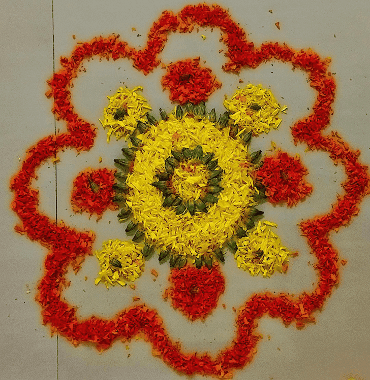 Graceful Mesha Sankranti Rangoli