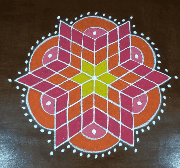 Lovely Mesha Sankranti Rangoli Design