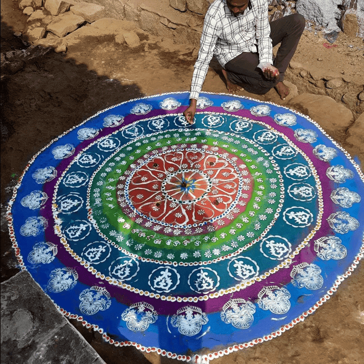 Magnificent Mesha Sankranti Rangoli