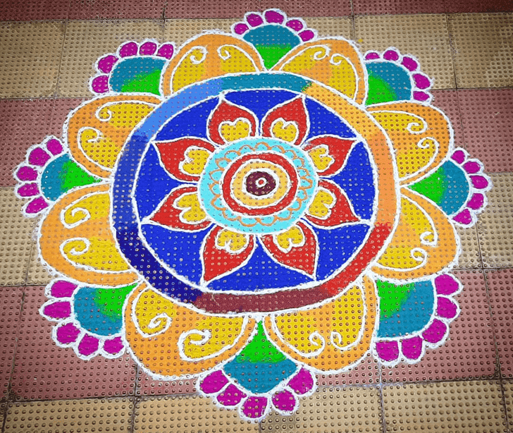 Mesmeric Mesha Sankranti Rangoli