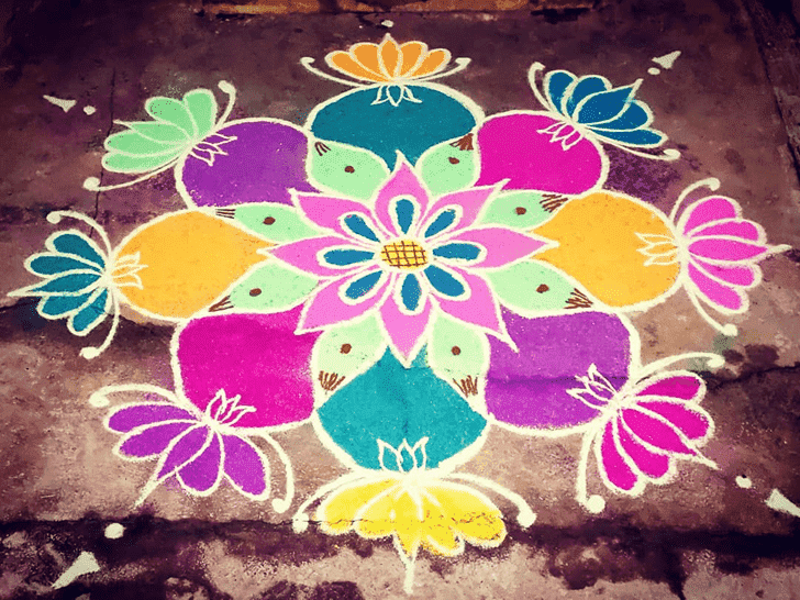 Nice Mesha Sankranti Rangoli